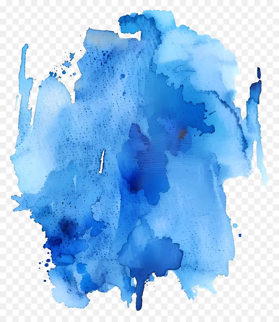 Biru Cat Air Splash，Lukisan Abstrak PNG