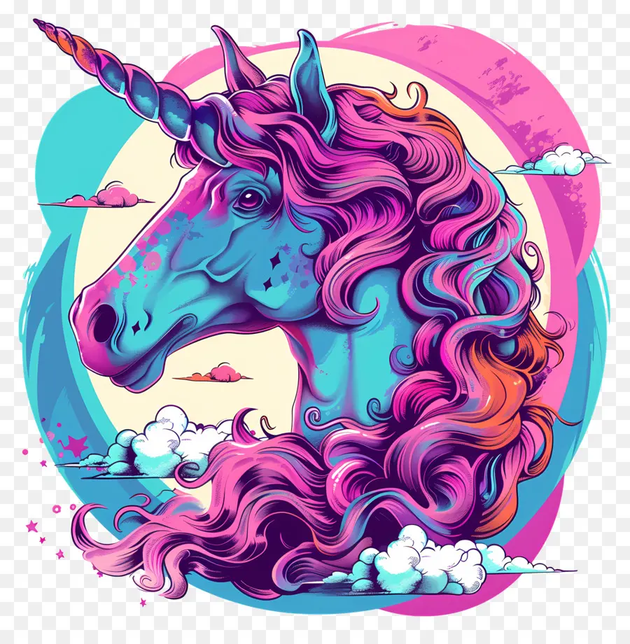 Unicorn Gelombang Uap，Unicorn PNG