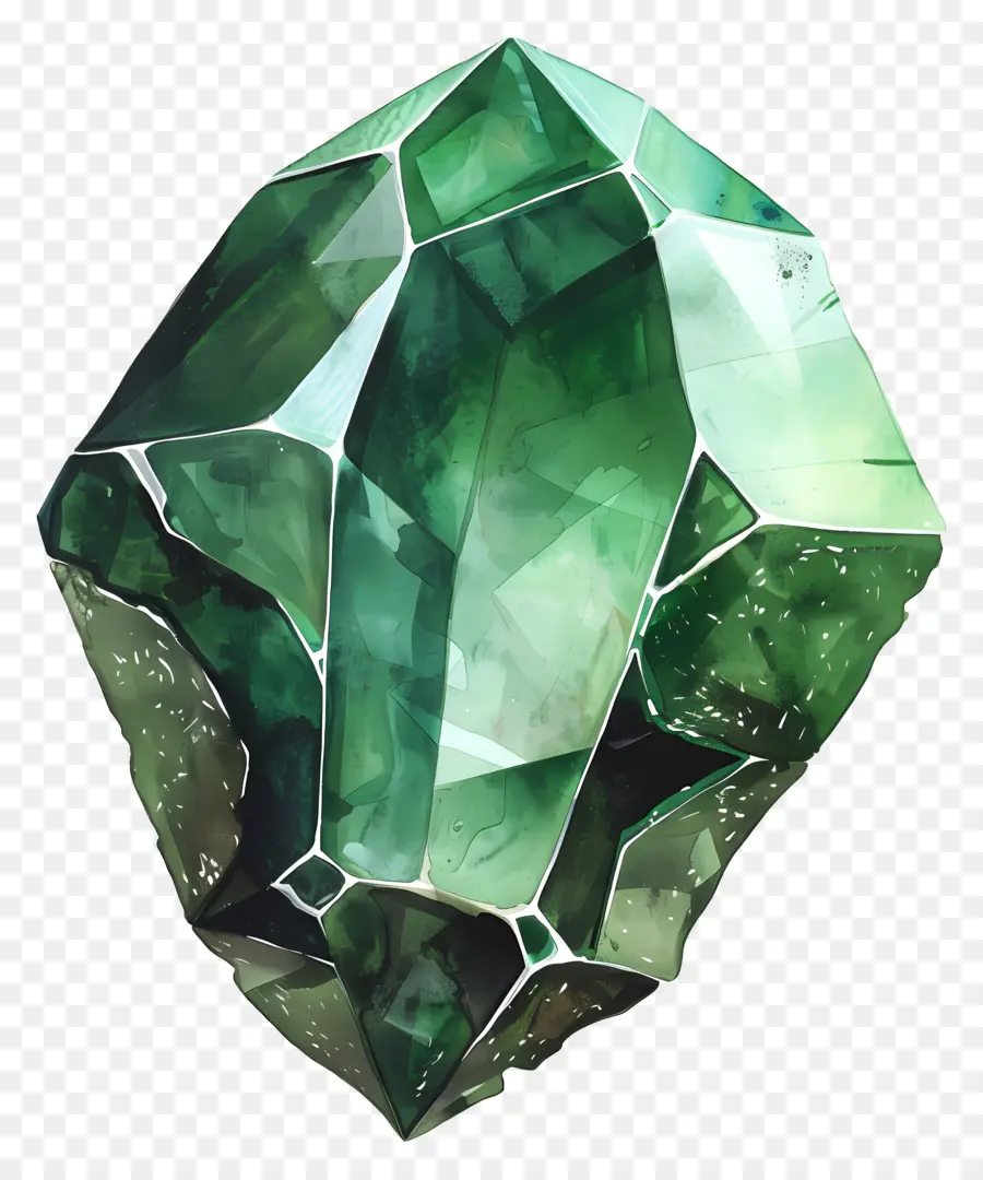 Batu Permata Emerald，Hijau Kristal PNG