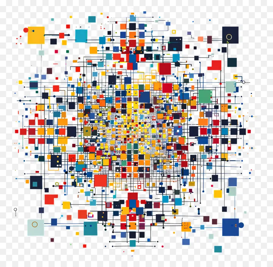 Data Yang Besar，Seni Abstrak PNG