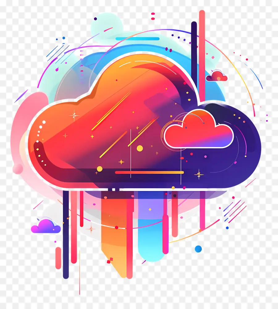 Penyimpanan Cloud Cyber，Langit Berawan PNG