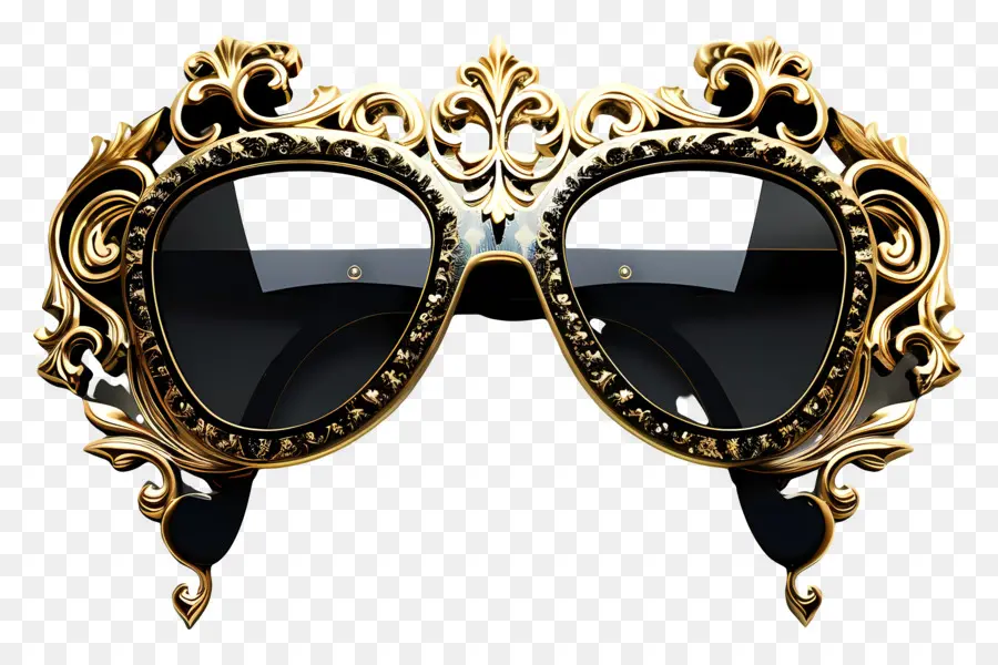 Desain Sunglass，Kacamata Emas PNG