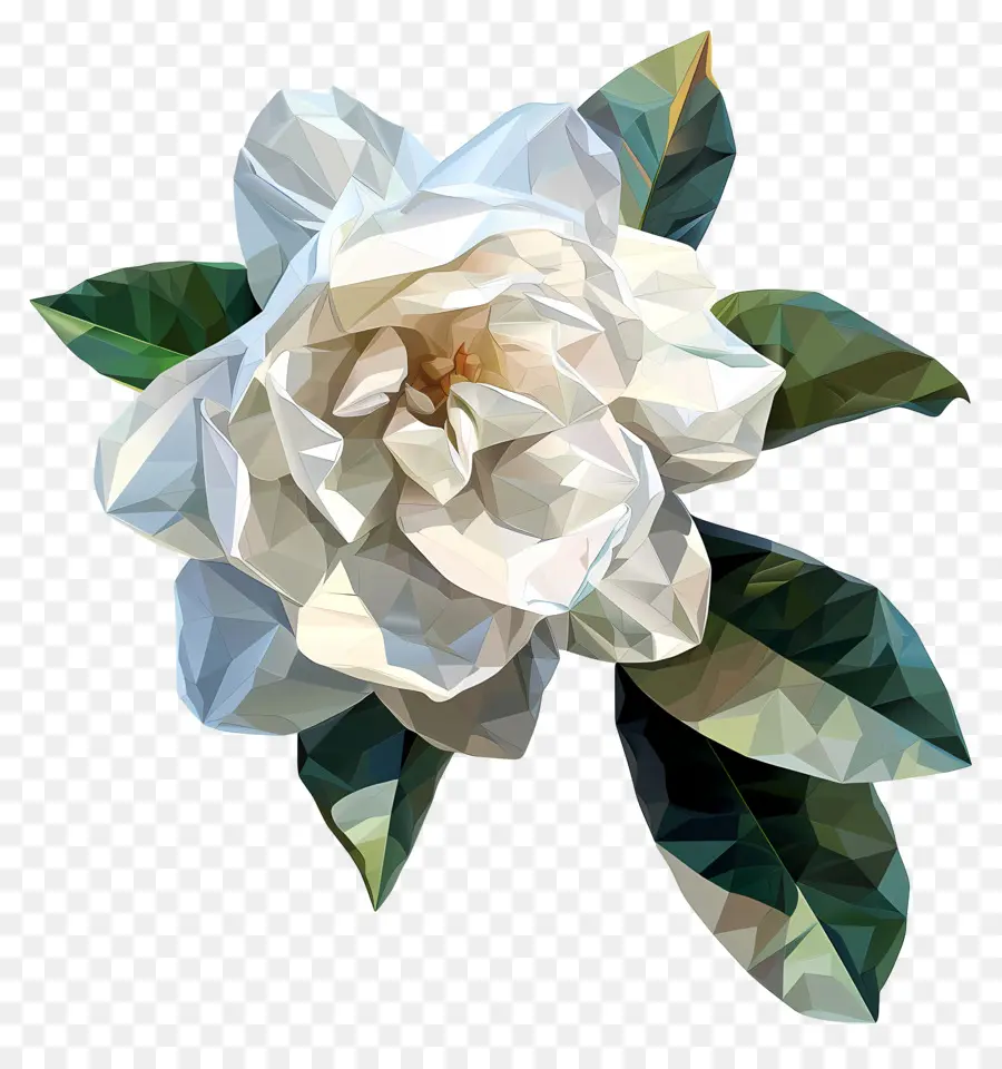 Digital Bunga，Putih Gardenia PNG