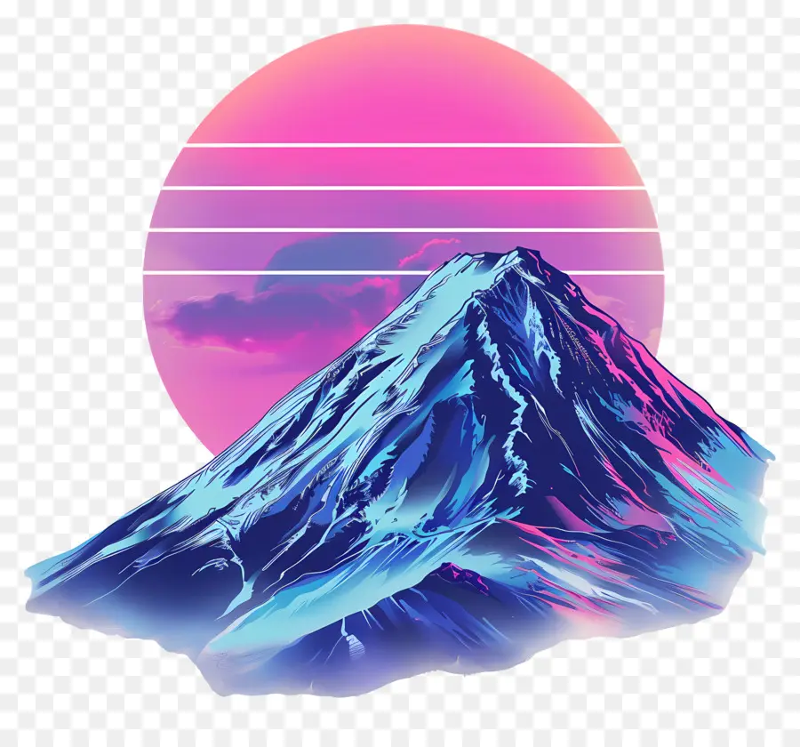 Gunung Vaporwave，Vaporwave PNG
