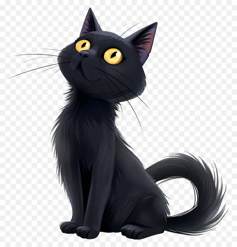 Kucing Hitam，Kucing Kartun PNG