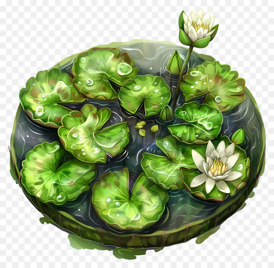 Lily Pad，Kolam Teratai PNG