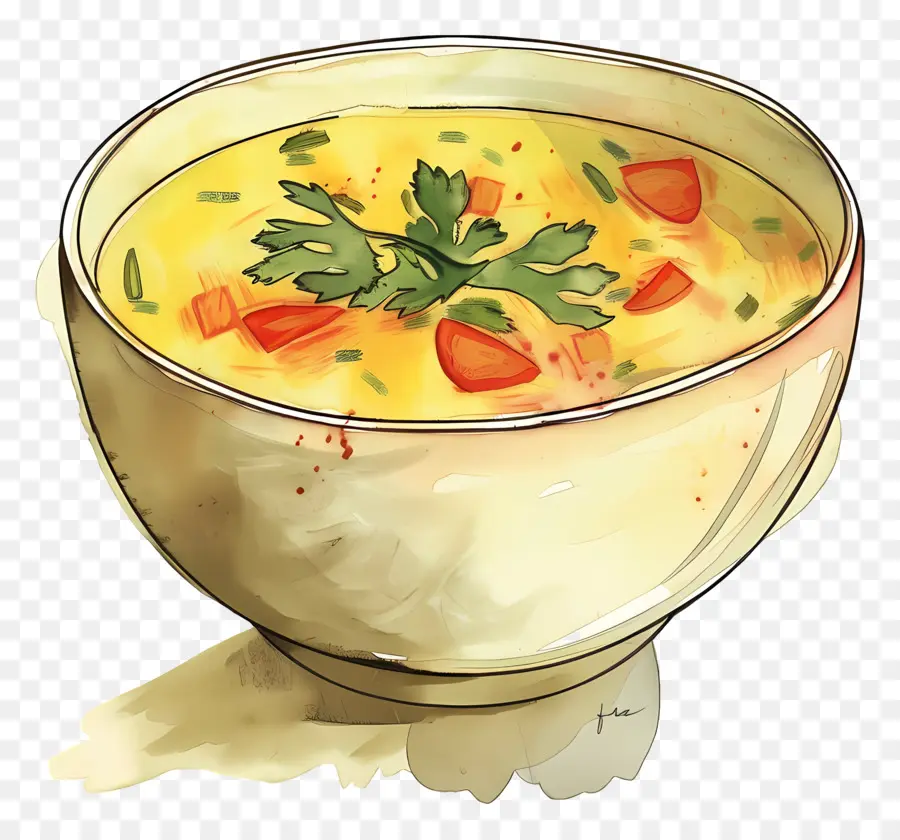 Sup，Lukisan Cat Air PNG