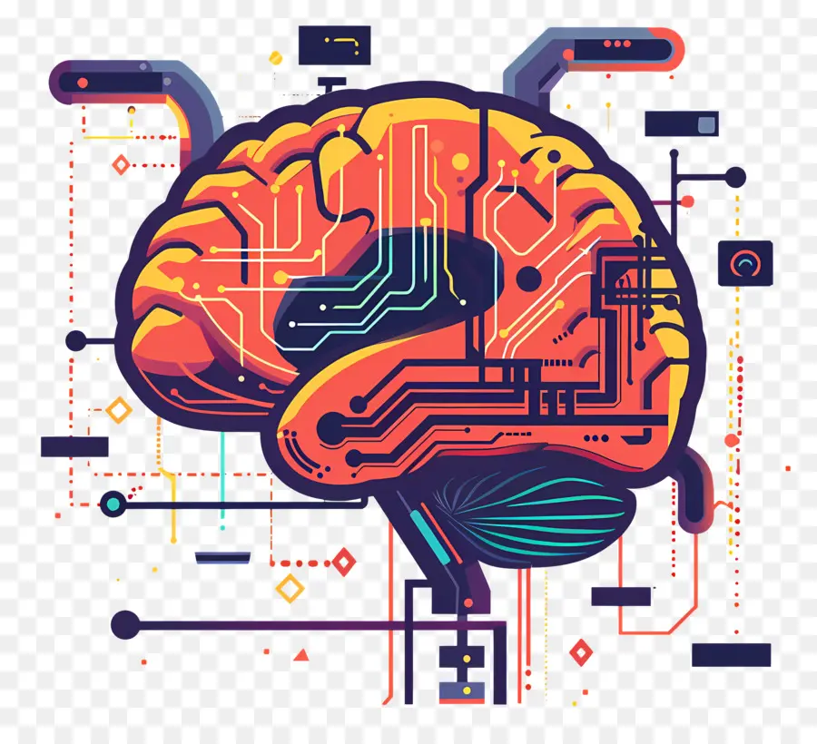 Cyber ​​otak，Otak Manusia PNG