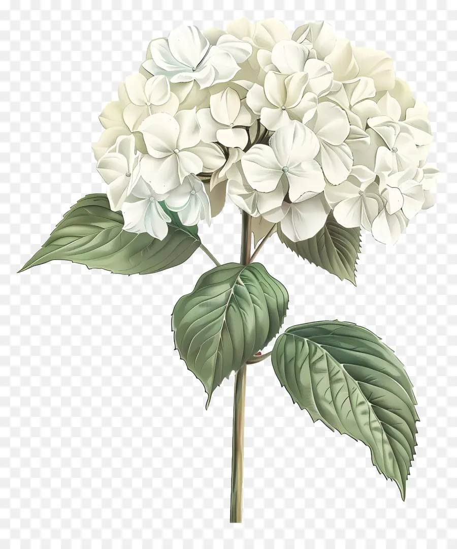 Hydrangea Putih，Kembang Sepatu PNG