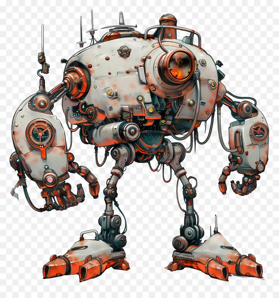 Robot Mech，Makhluk Mekanis PNG