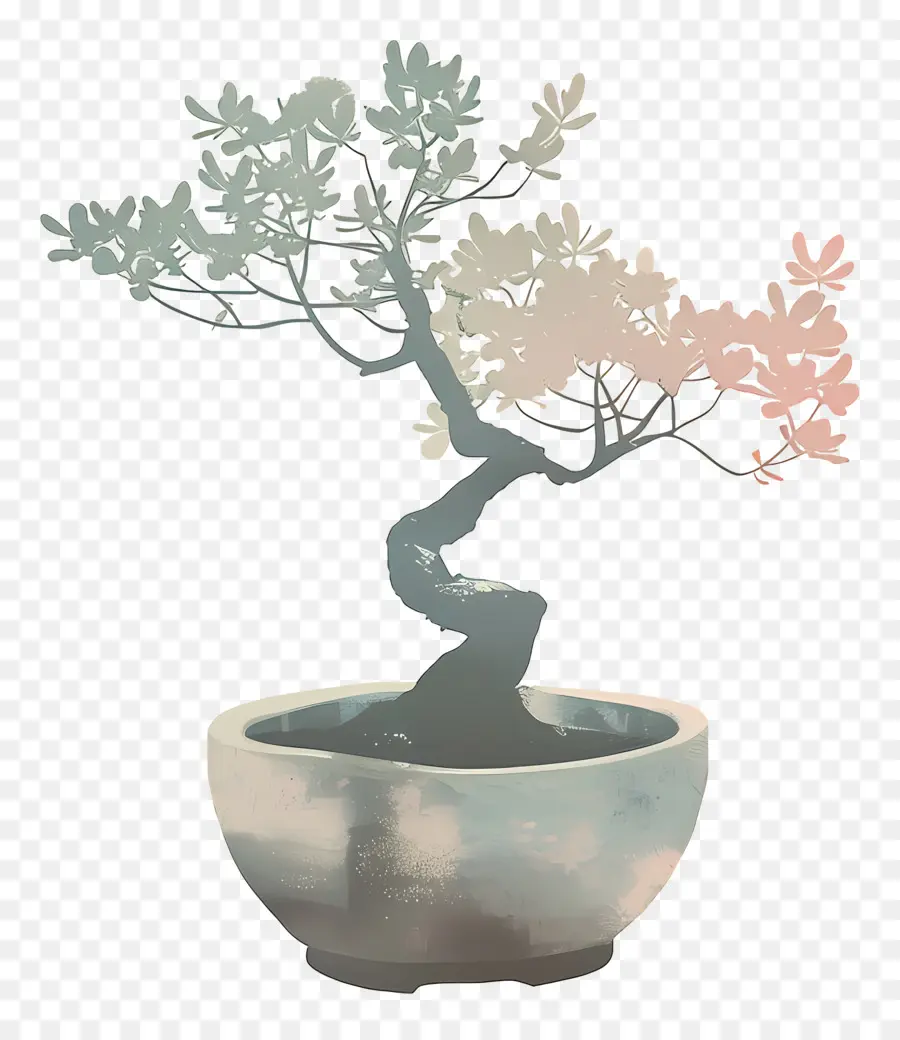 Pohon Bonsai，Minimalis PNG