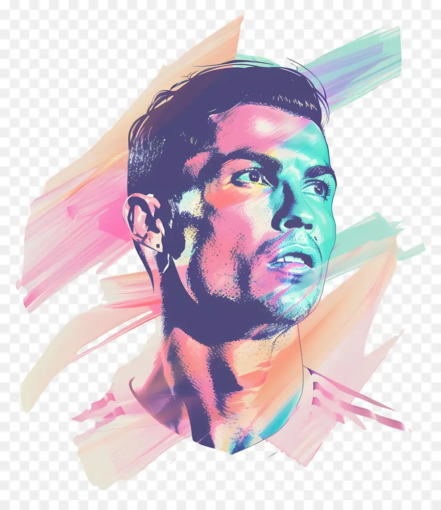 Cristiano Ronaldo，Ekspresi Intens PNG