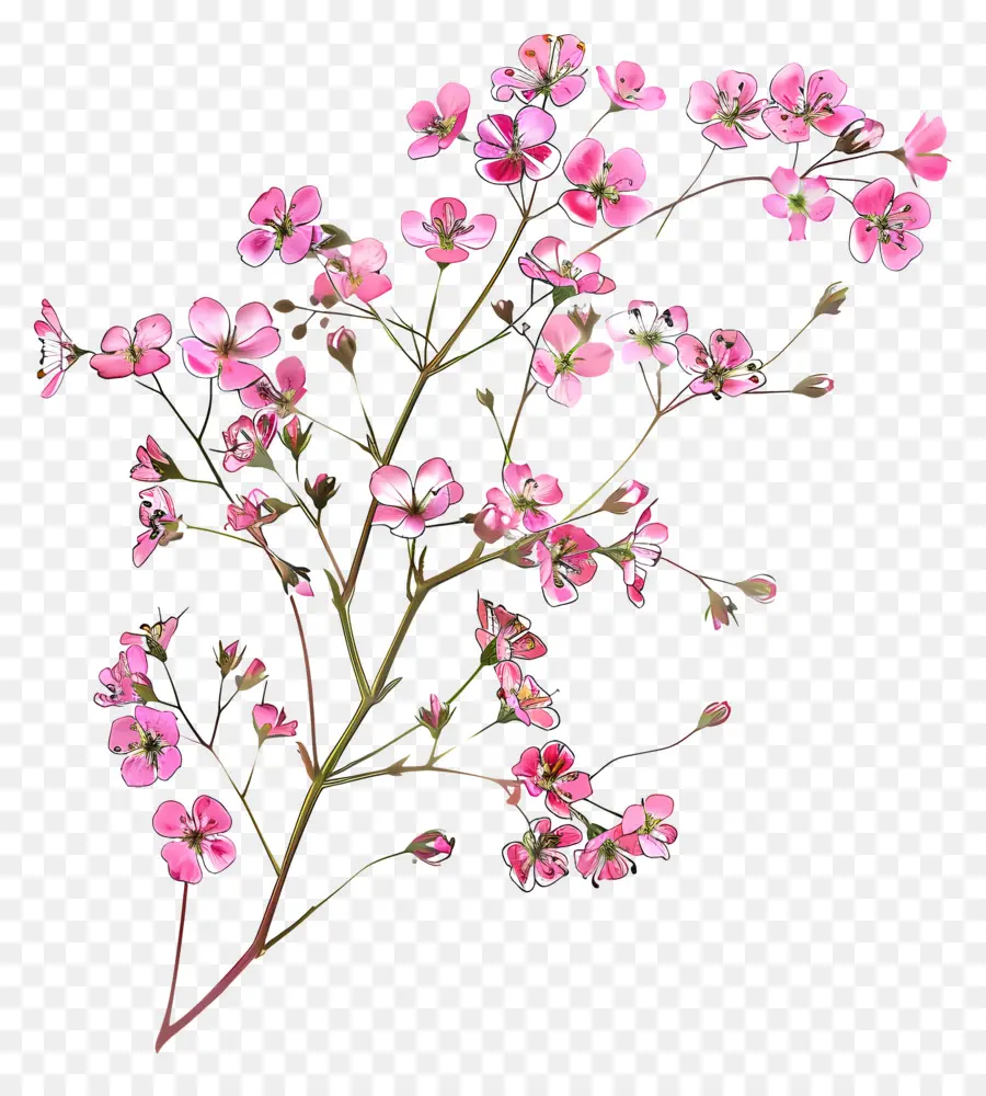 Bunga Merah Muda，Kelopak Kecil PNG