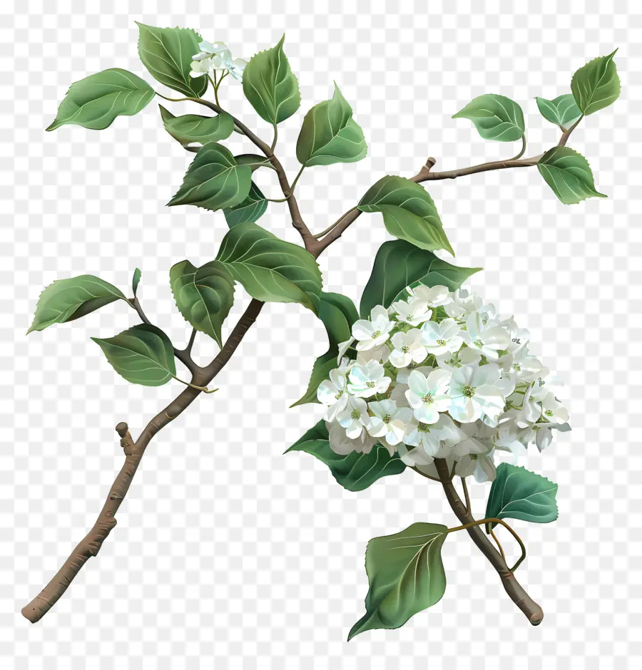 Hydrangea Putih，Tanaman Hylanthus Putih PNG