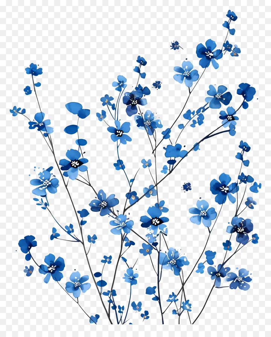 Bunga Bunga Biru，Bunga Biru PNG