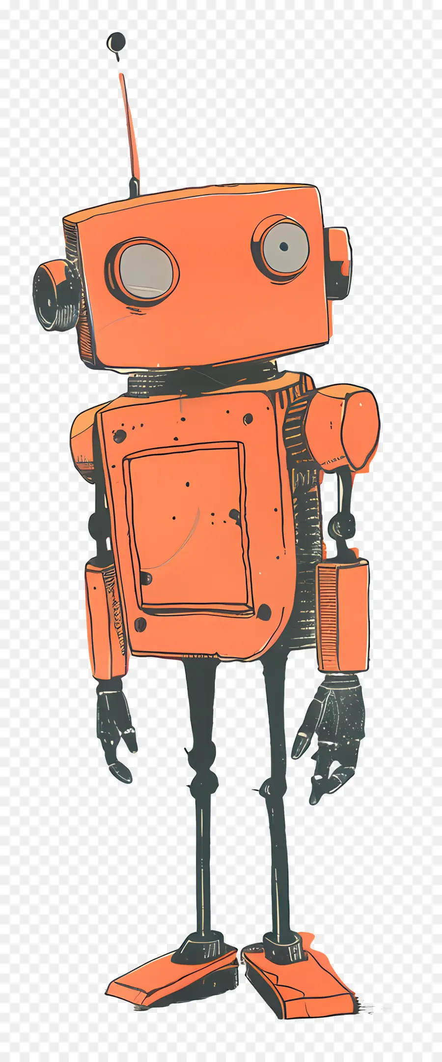Robot，Robot Oranye PNG