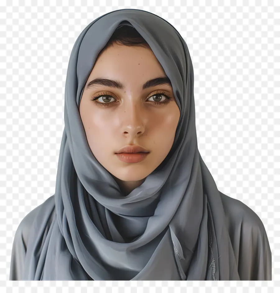 Gadis Jilbab Yang Nyata，Hijab Biru PNG