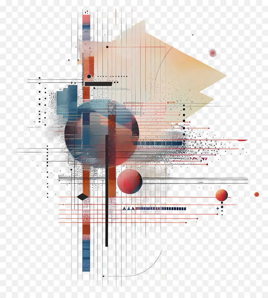 Komputasi Kuantum，Lukisan Abstrak PNG