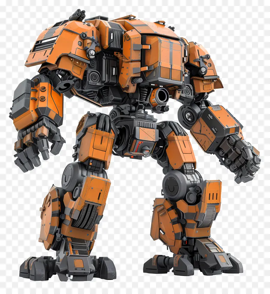 Battletech Mech，Robot Oranye PNG