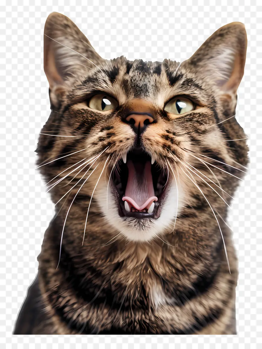 Stempel Emoji，Kucing Bergaris PNG