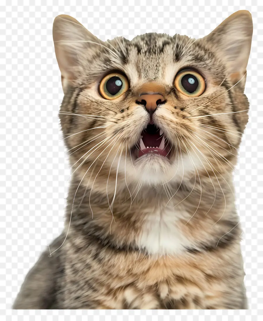 Stempel Emoji，Kucing Tabby Abu Abu PNG