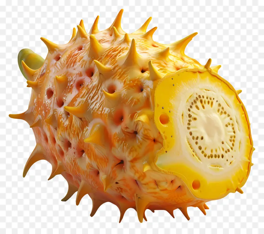 Kiwano，Buah Kuning PNG