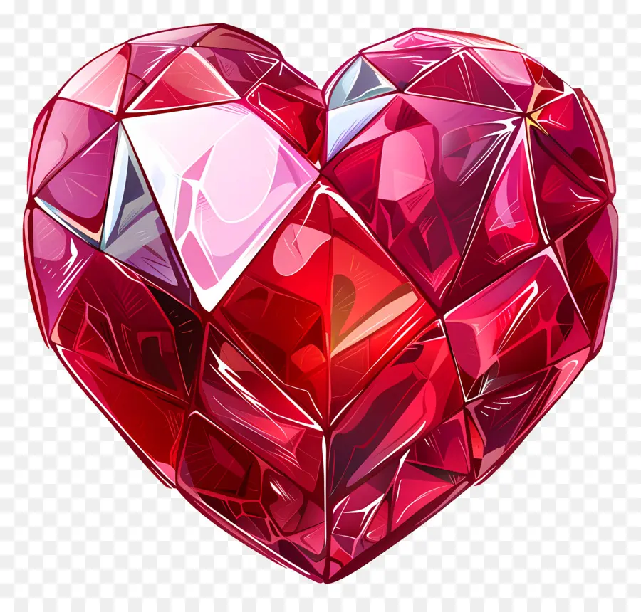 Ruby Jantung，Kristal Hati PNG