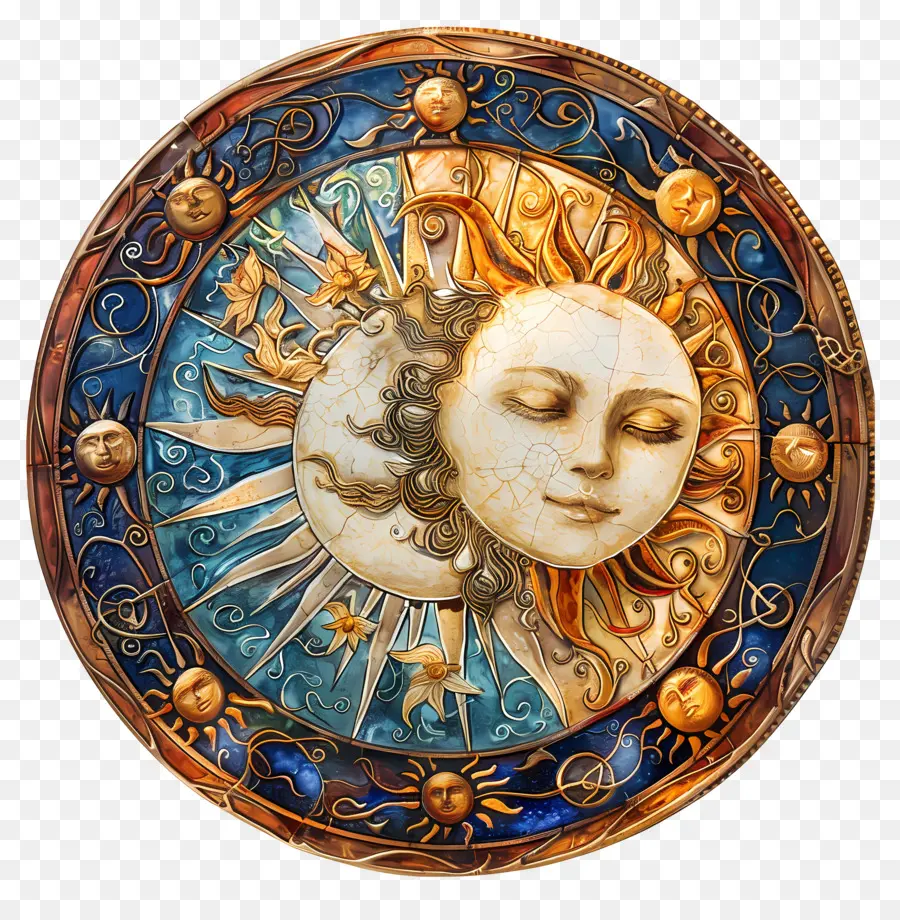 Juni Solstice，Matahari Dan Bulan PNG