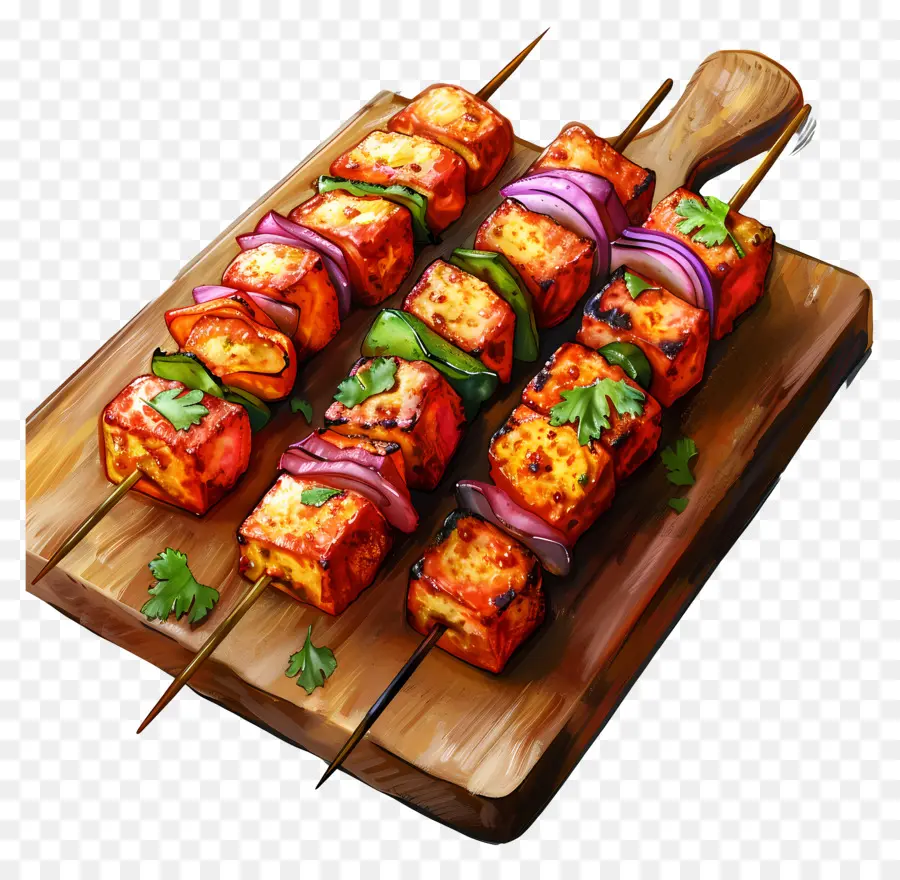 Paneer Tikka，Makanan India PNG