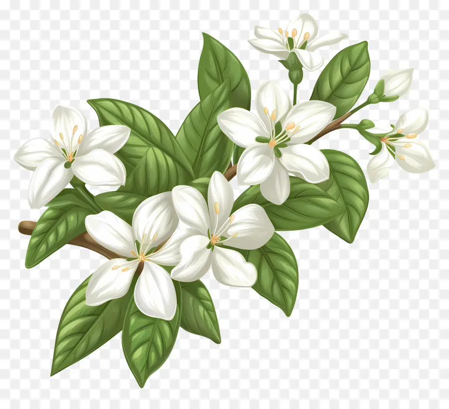 Bunga Melati Putih，Putih Blossom PNG