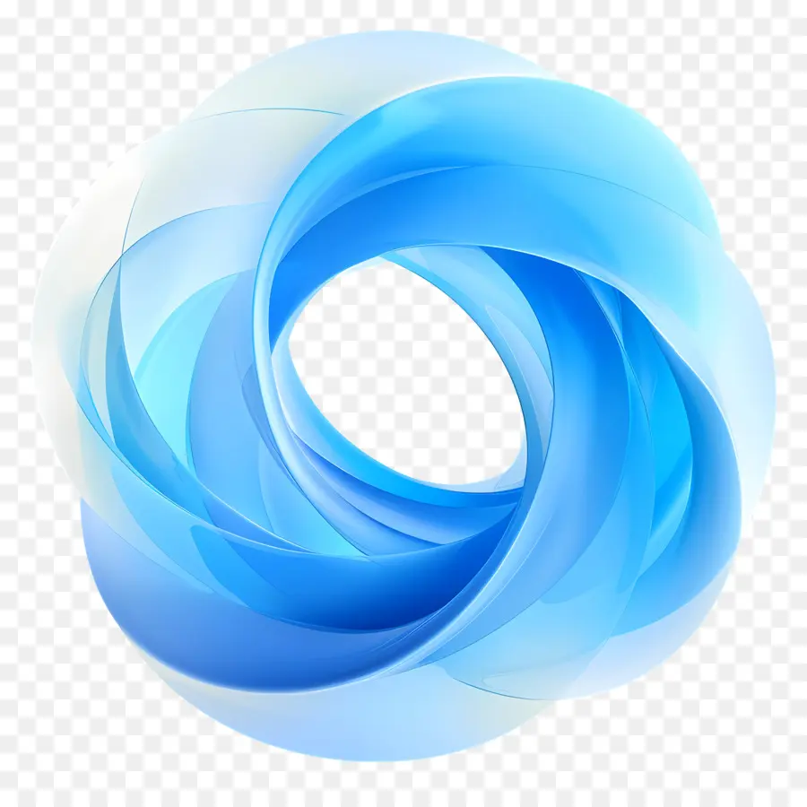 Bentuk Biru Gradien，Biru Spiral PNG
