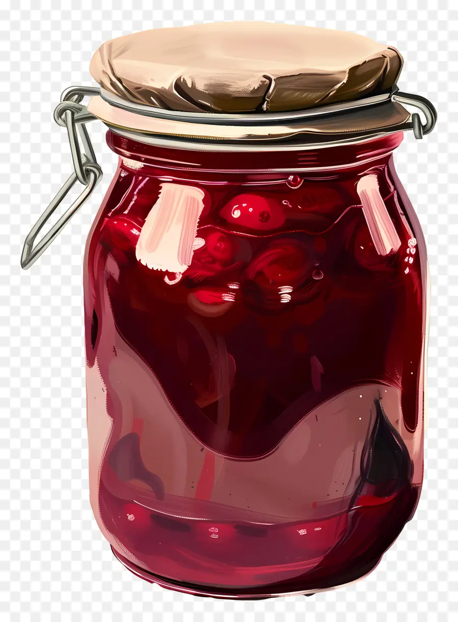 Botol Selai，Jelly Merah PNG
