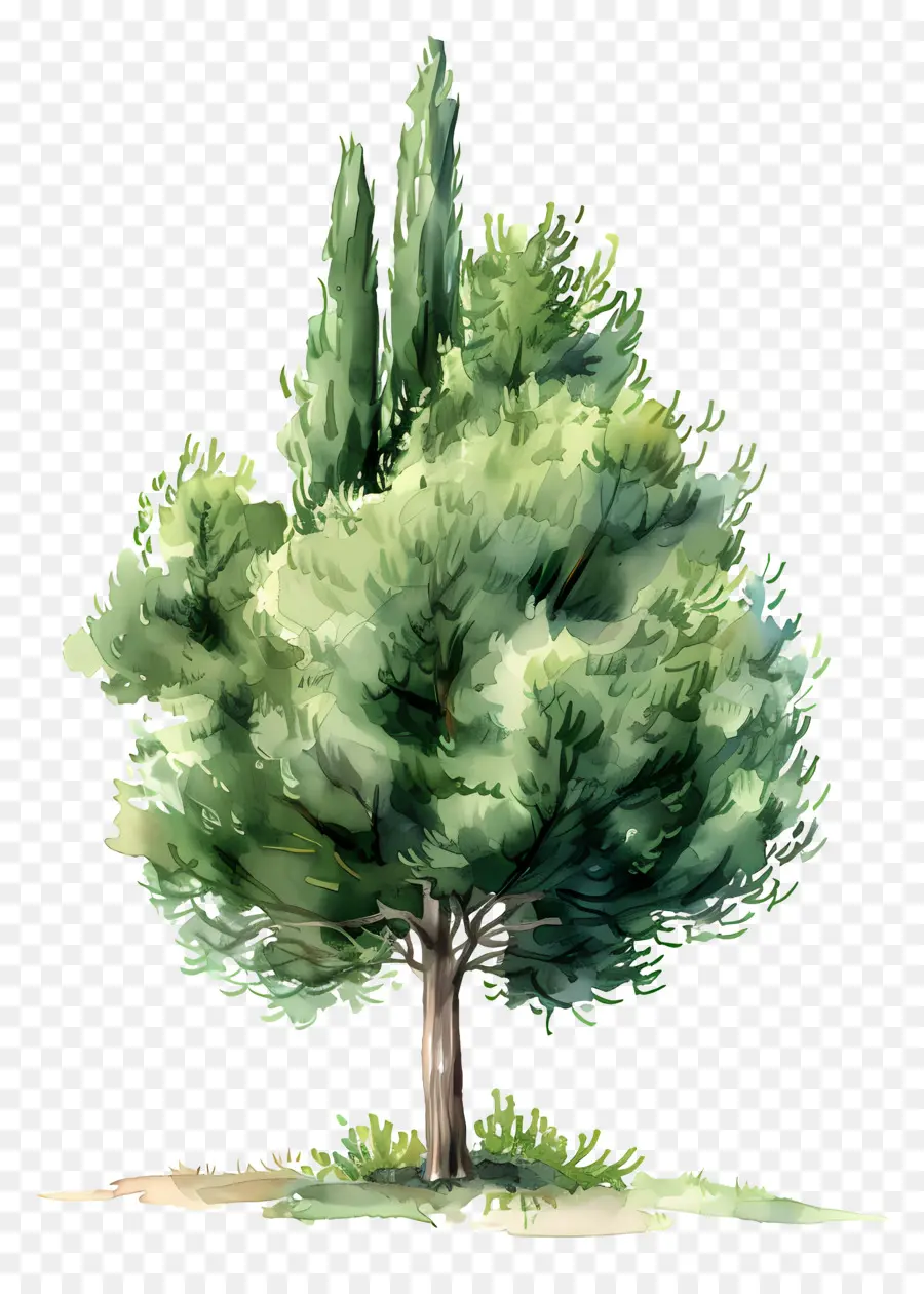Pohon Cemara，Lukisan Pohon PNG