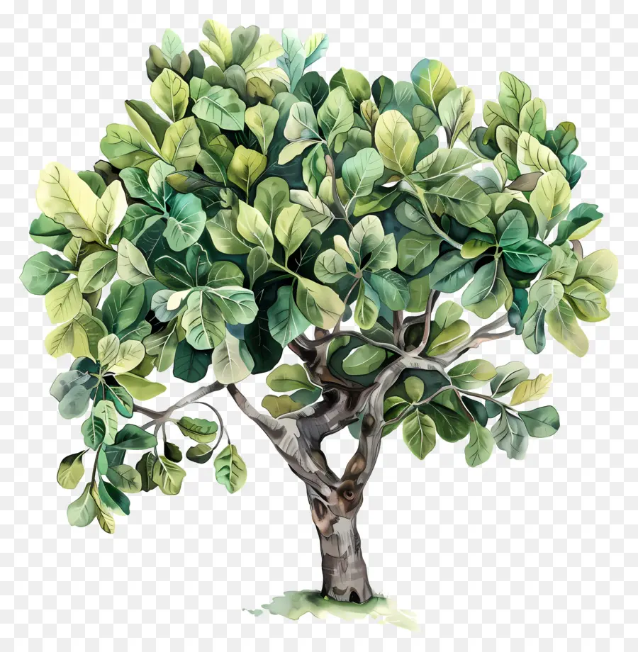 Pohon Ara，Lukisan Cat Air PNG