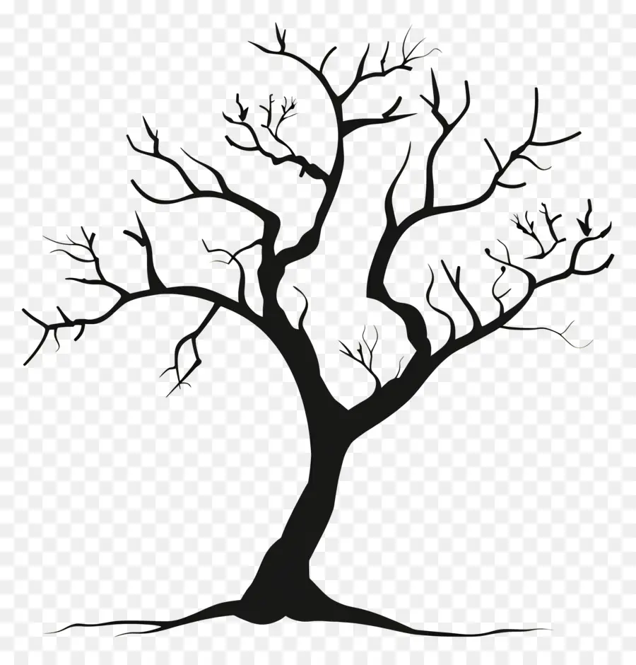 Pohon Hitam Sederhana，Pohon PNG