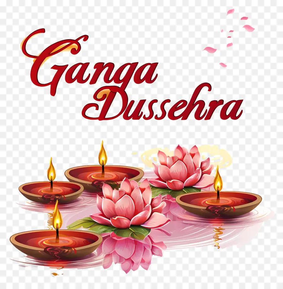 Gangga Dussehra，Bunga Teratai PNG
