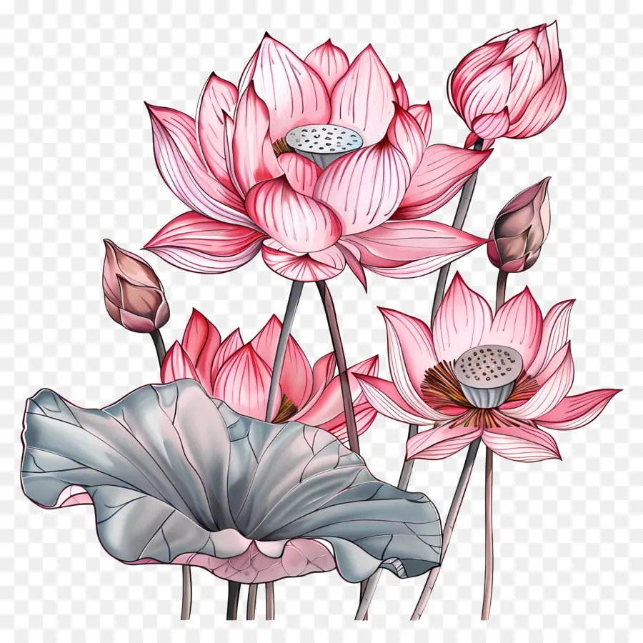 Lotus，Bunga Teratai PNG