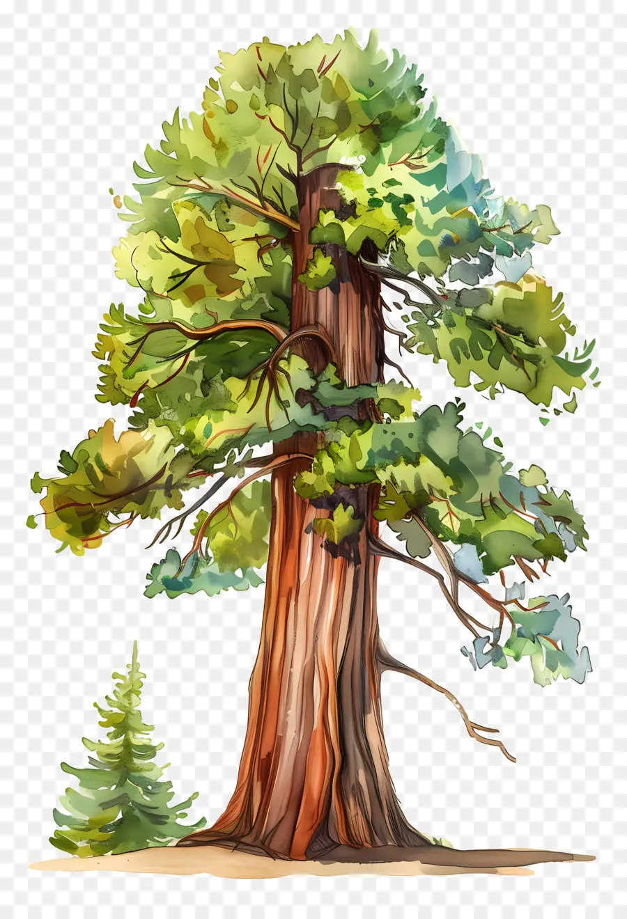 Pohon Redwood，Pohon Sequoia Raksasa PNG