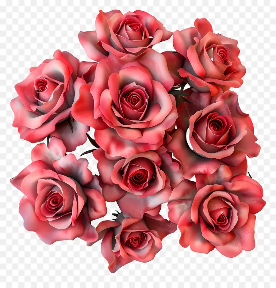 Tumpukan Bunga，Mawar Merah PNG