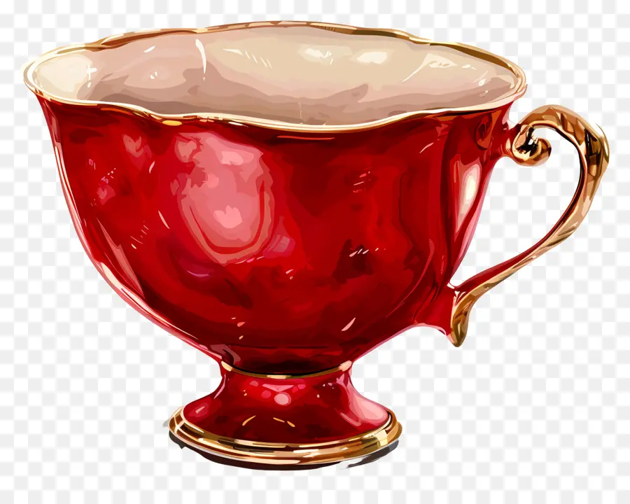 Piala，Piala Merah Dan Emas PNG