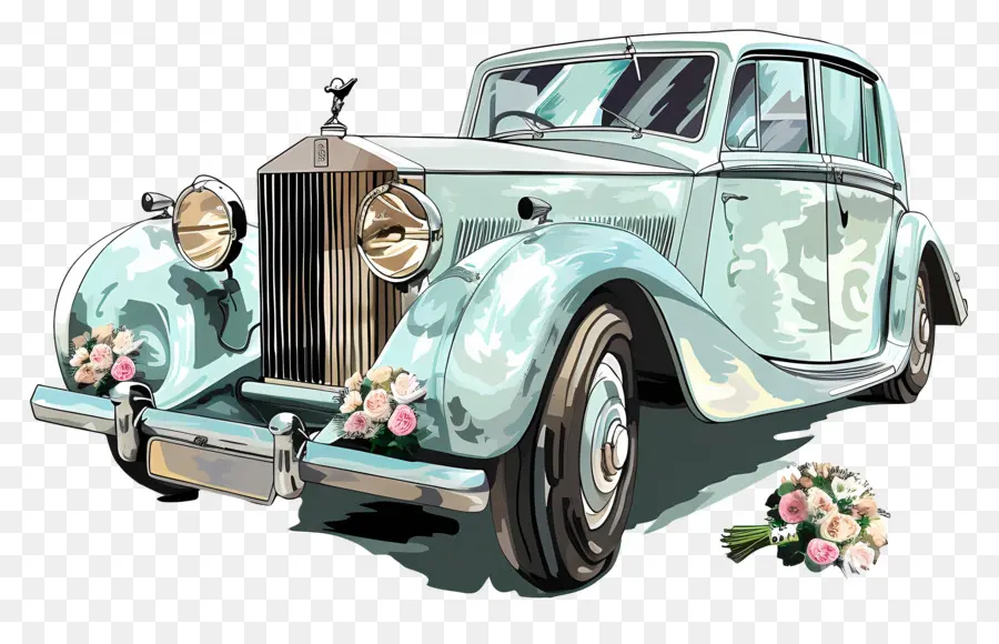 Mobil Pengantin，Mobil Pernikahan 1950 An PNG