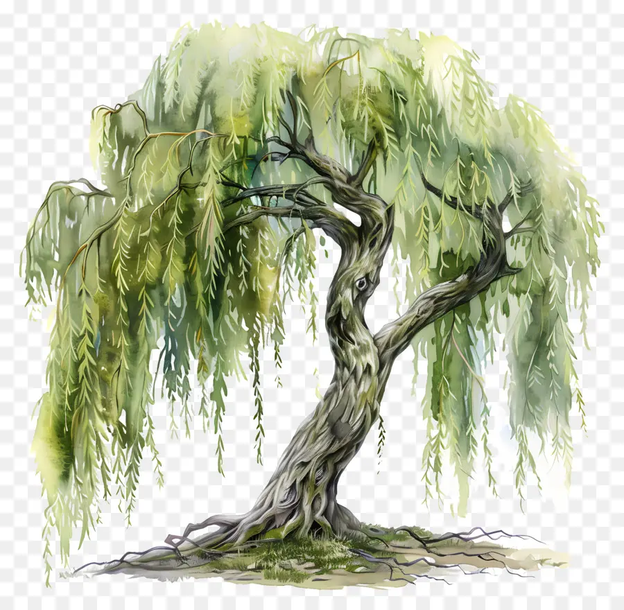 Pohon Willow，Menangis Pohon Willow PNG