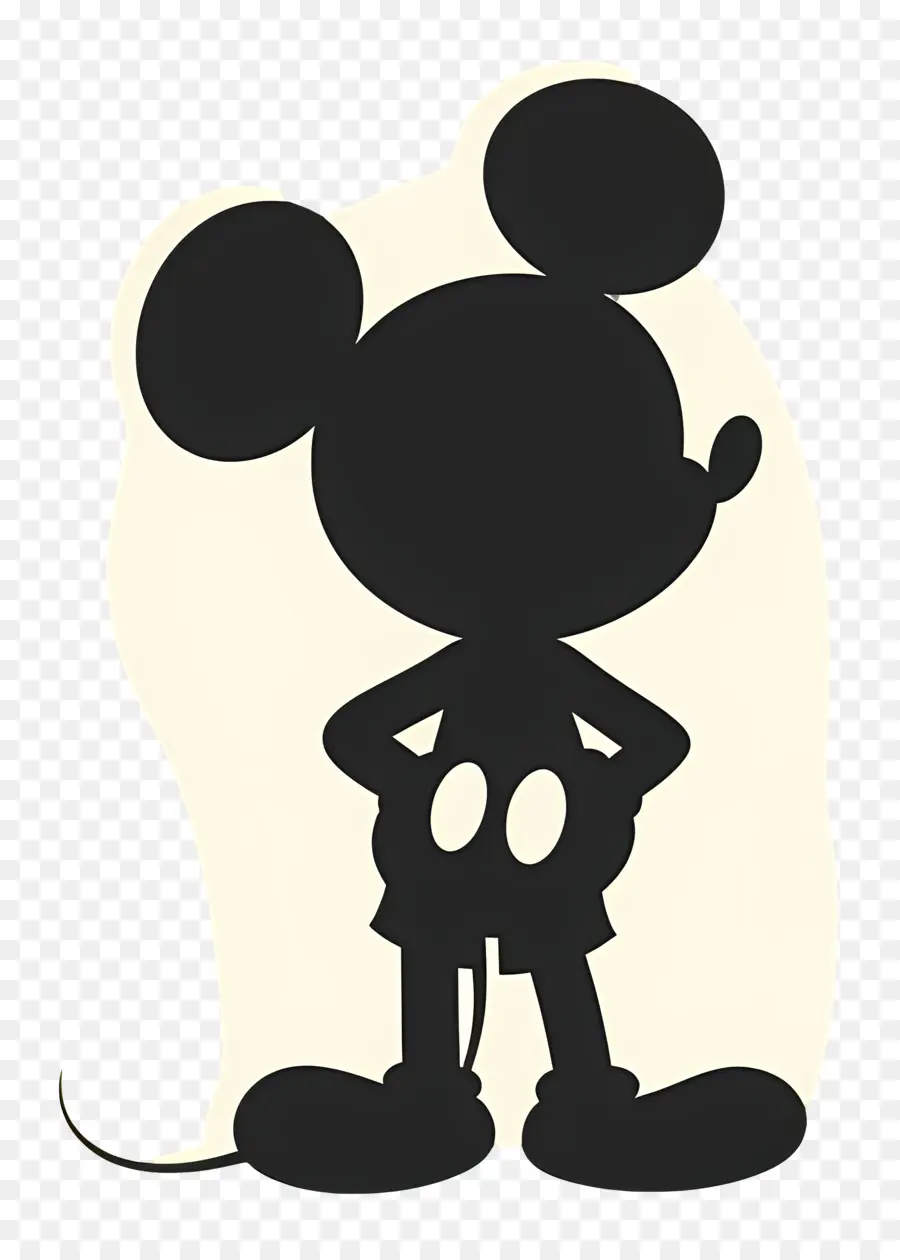 Siluet Mickey Mouse，Mouse PNG
