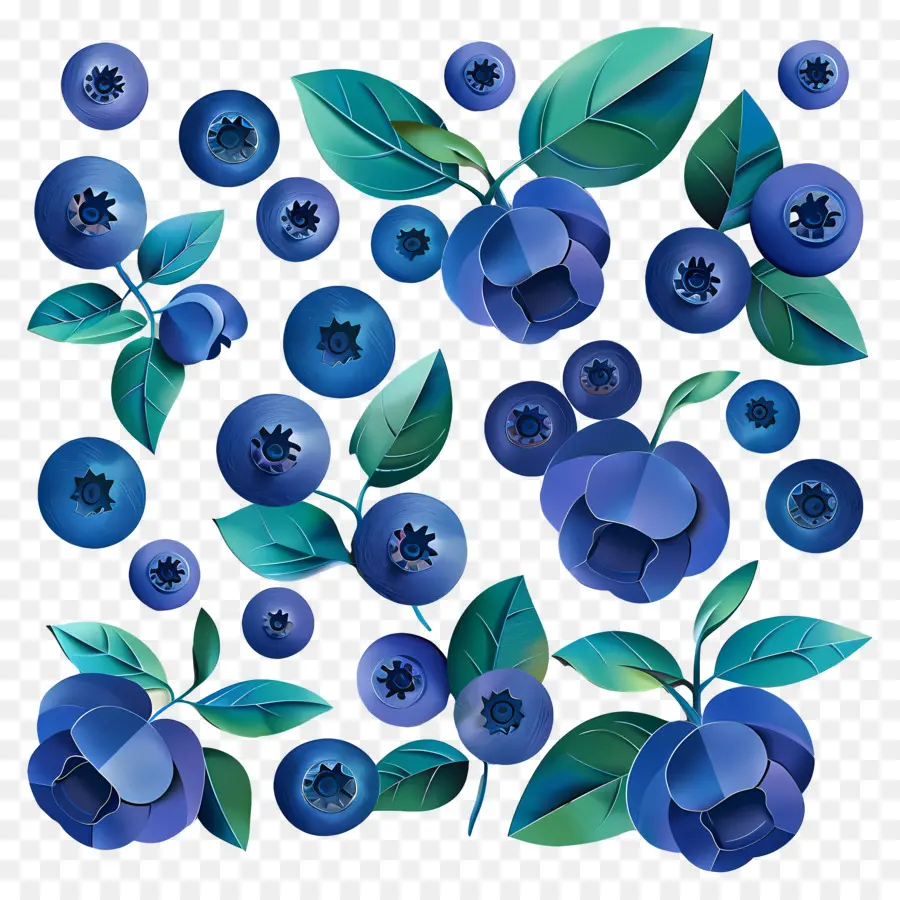 Blueberry，Buah Buahan PNG
