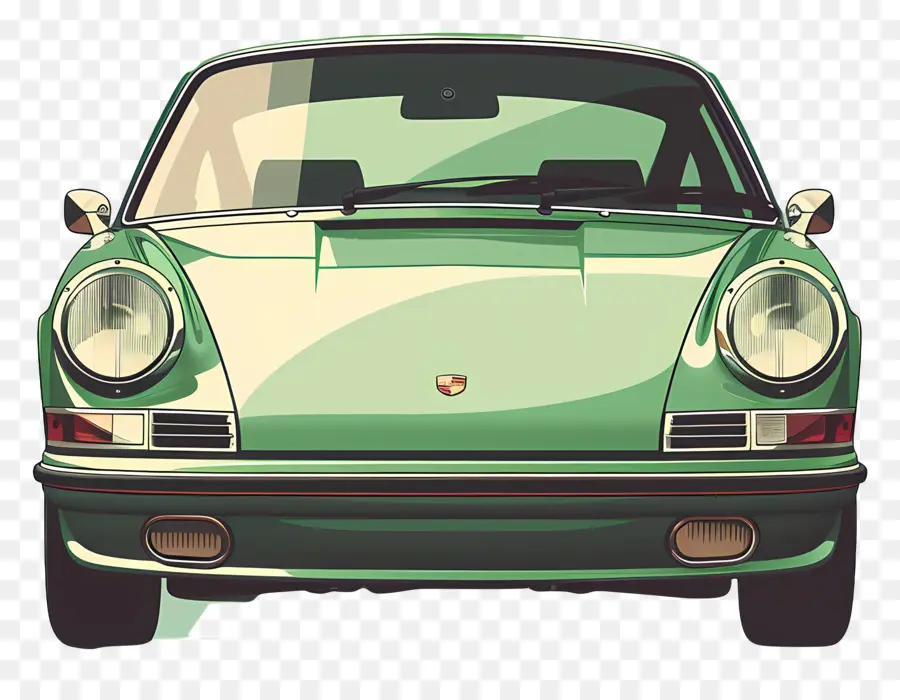 Porsche，Mobil Hijau PNG