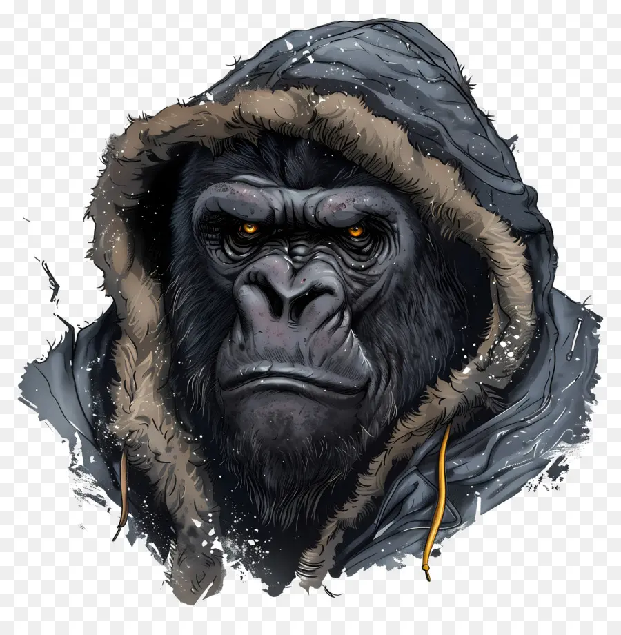 Gorila，Sweater Berbasis PNG