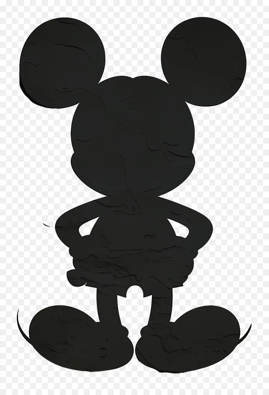 Siluet Mickey Mouse，Miki Tikus PNG