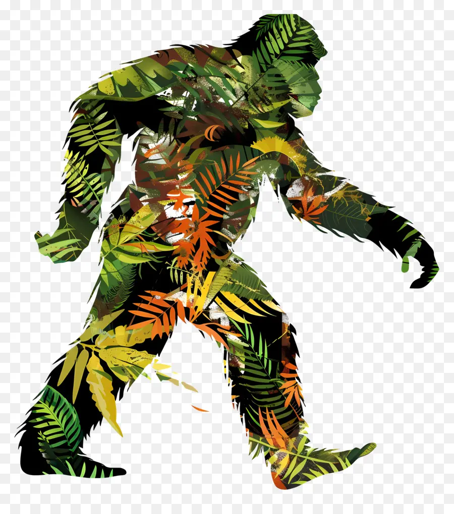 Siluet Bigfoot，Gorila PNG