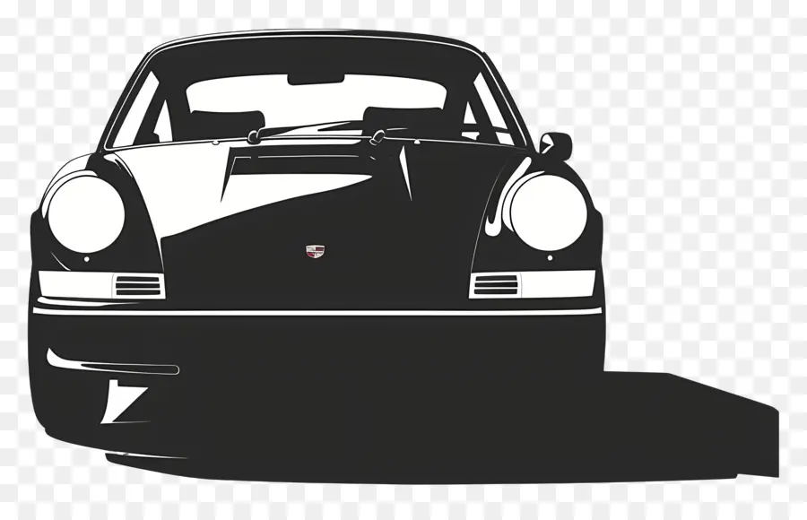 Siluet Porsche，Mobil Vintage PNG