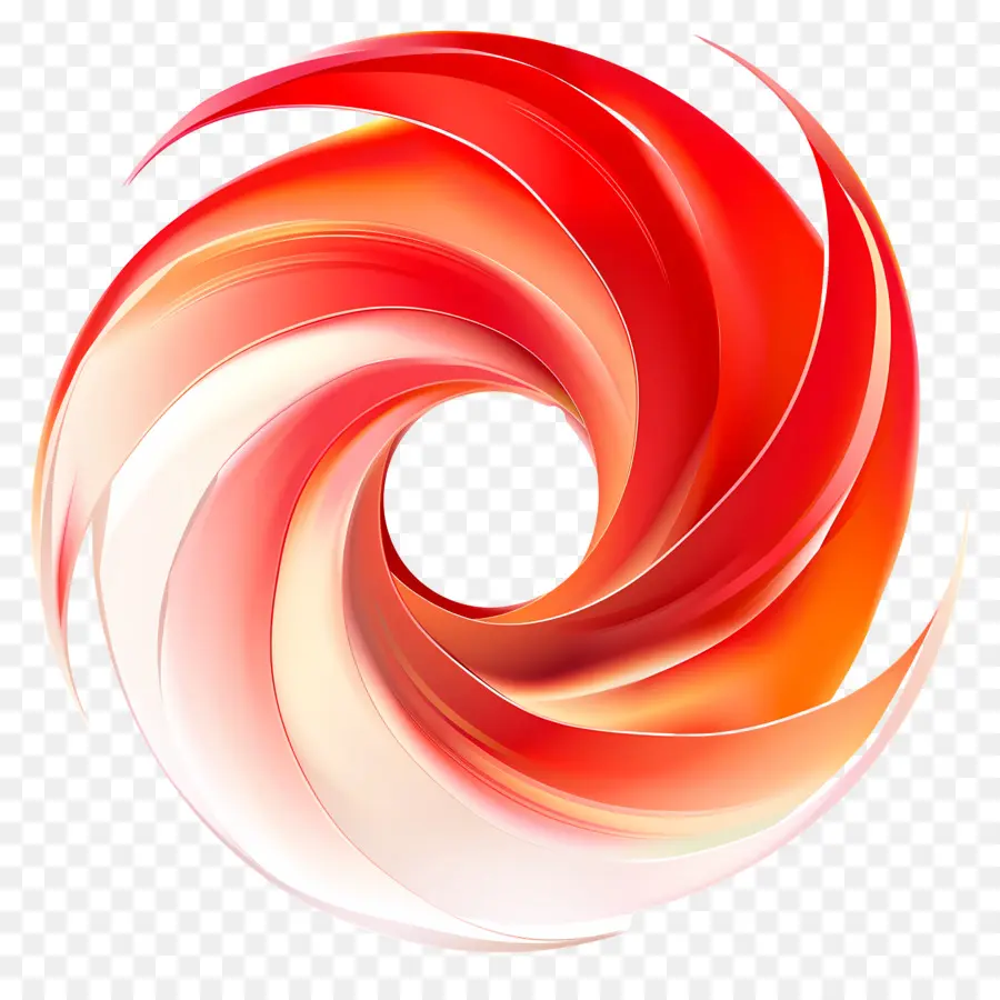 Bentuk Merah Gradien，Desain Spiral PNG